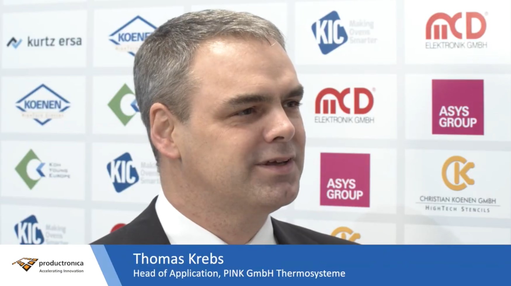 Interview mit PINK Applikationsleiter Thomas Krebs auf der Productronica 2019