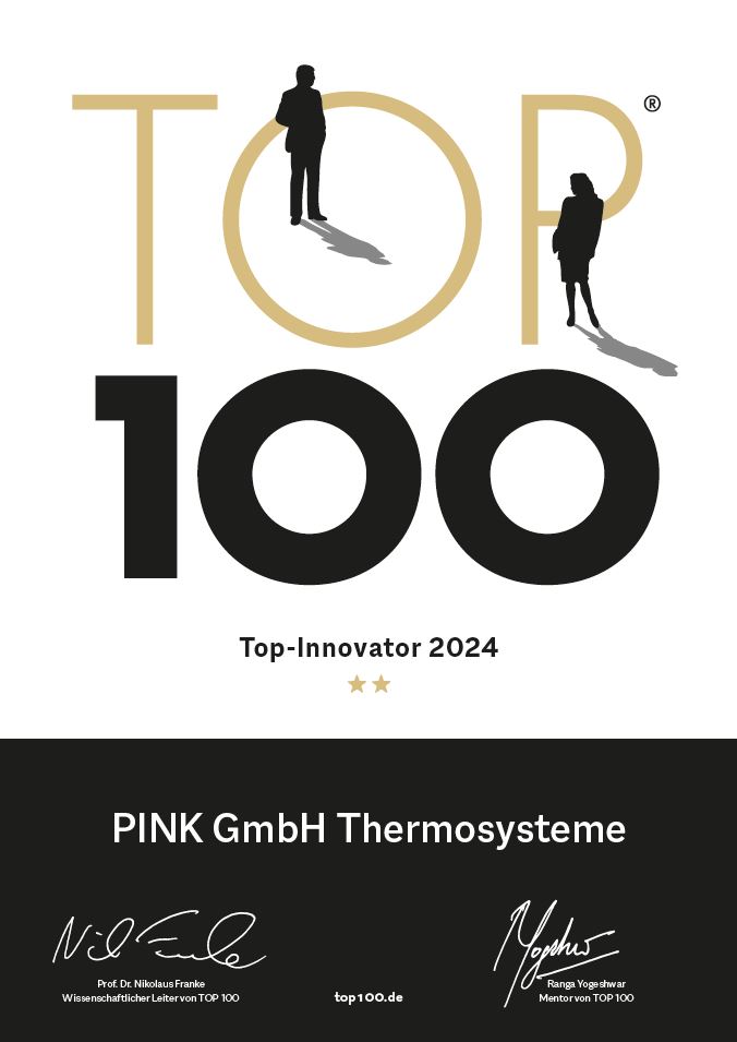 PINK GmbH Thermosysteme erhält TOP 100-Siegel