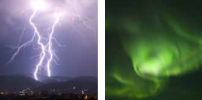 lightning, Northern lights