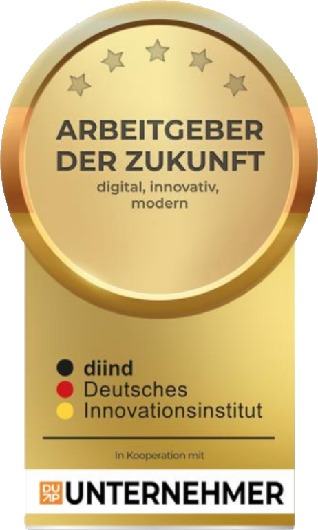 Siegel 'Arbeitgeber der Zukunft' Logo Suchen